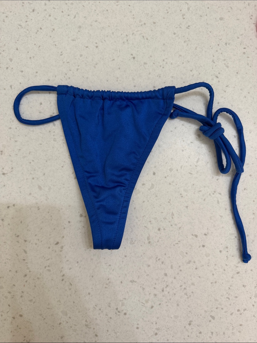 UjENA Strappy Side-Tie Bikini Bottom in Vivid Blue